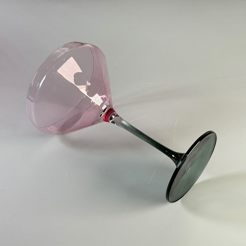 Kalite Hand-blow Color Gradient Wine Glass Set High Quality Crystal Wine Glass For Gift For Weeding Fabrika