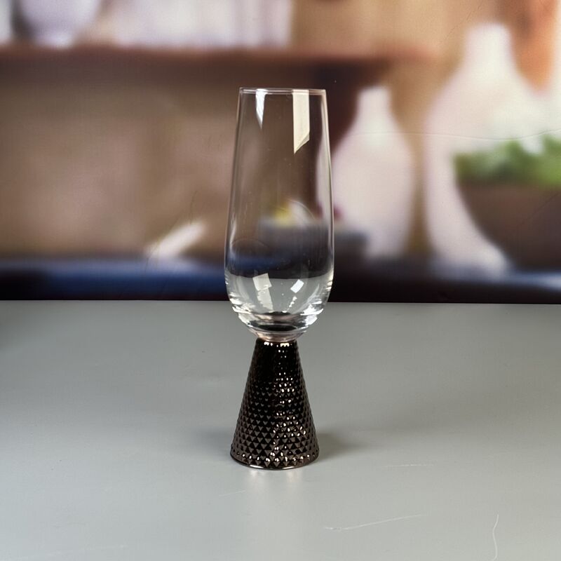 Kalite Electroplate Diamond Base Wine Glass Set Fabrika