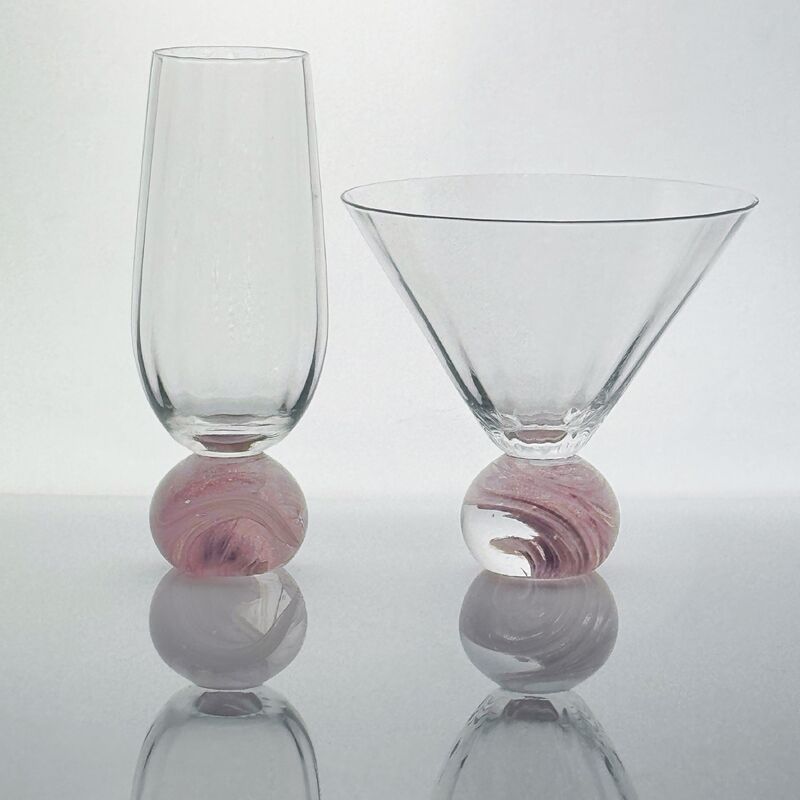 Kalite High Clarity Pink Cloud Crystal Wine Glass Set Designed for in Restaurants Bars and Wine Tasting Events Offering Superior Presentation Fabrika