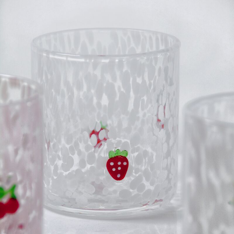 Kalite Tumbler Drinking Glasses hand crafted with dreamy confetti patterns and fruity designs that bring joy to your table setting Fabrika