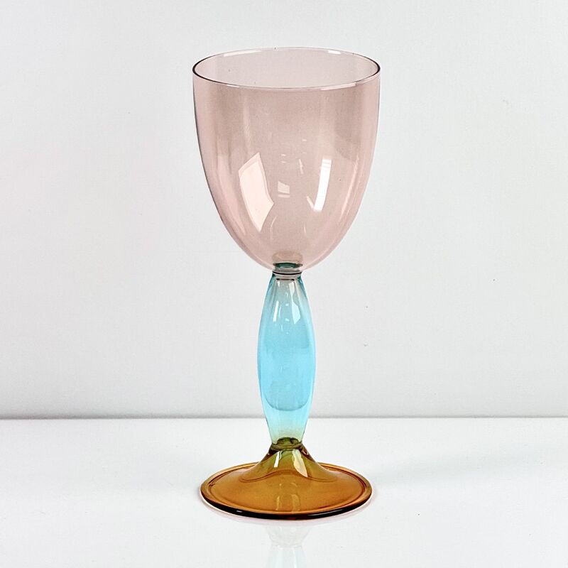 Kalite Hand-Blown Gradient Color Borosilicate Wine Glasses, Multi-Color Artistic Stem Goblets for Wine, Cocktail, Home Bar & Party Decor fabrika