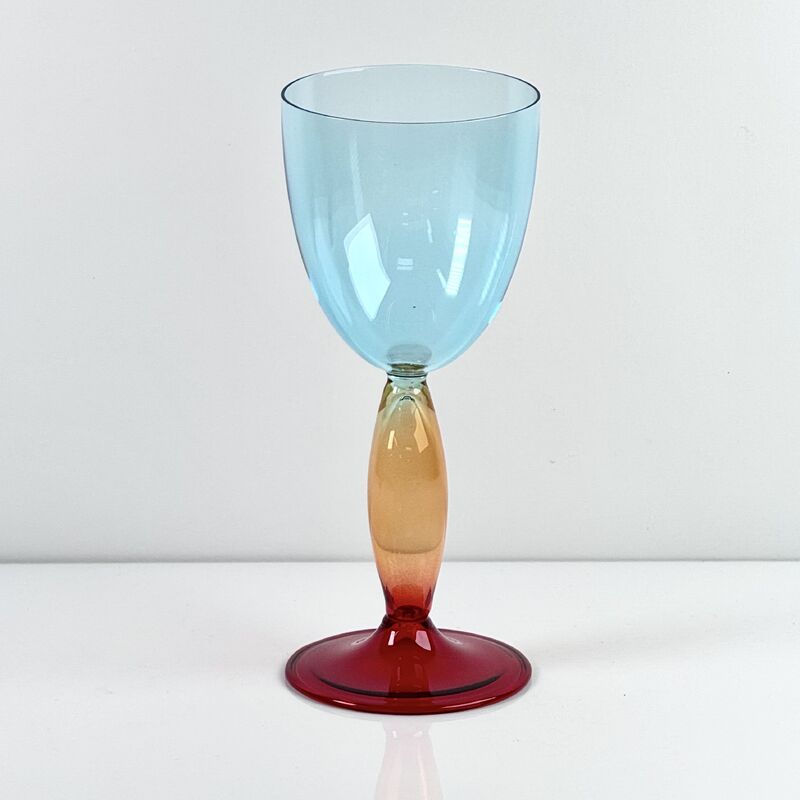 Kalite Hand-Blown Gradient Color Borosilicate Wine Glasses, Multi-Color Artistic Stem Goblets for Wine, Cocktail, Home Bar & Party Decor fabrika