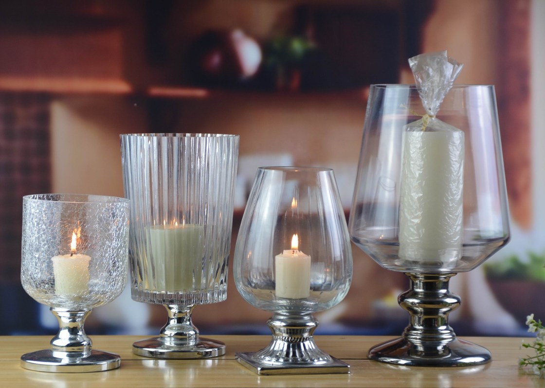 Kalite Handmade Ancient Pillar Candle Holders With Silver Foot Fabrika