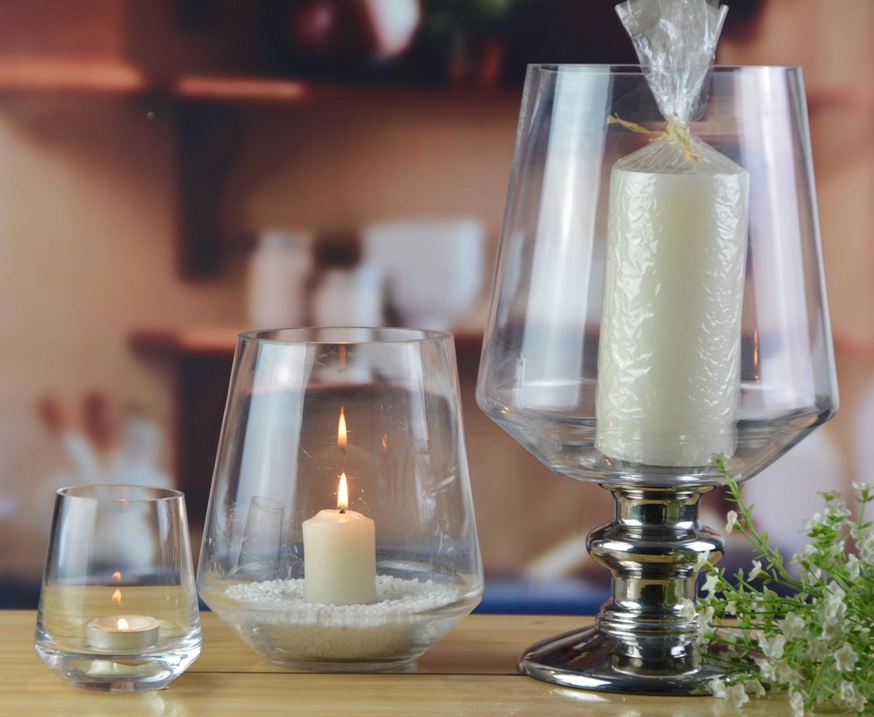 Kalite Handmade Ancient Pillar Candle Holders With Silver Foot Fabrika