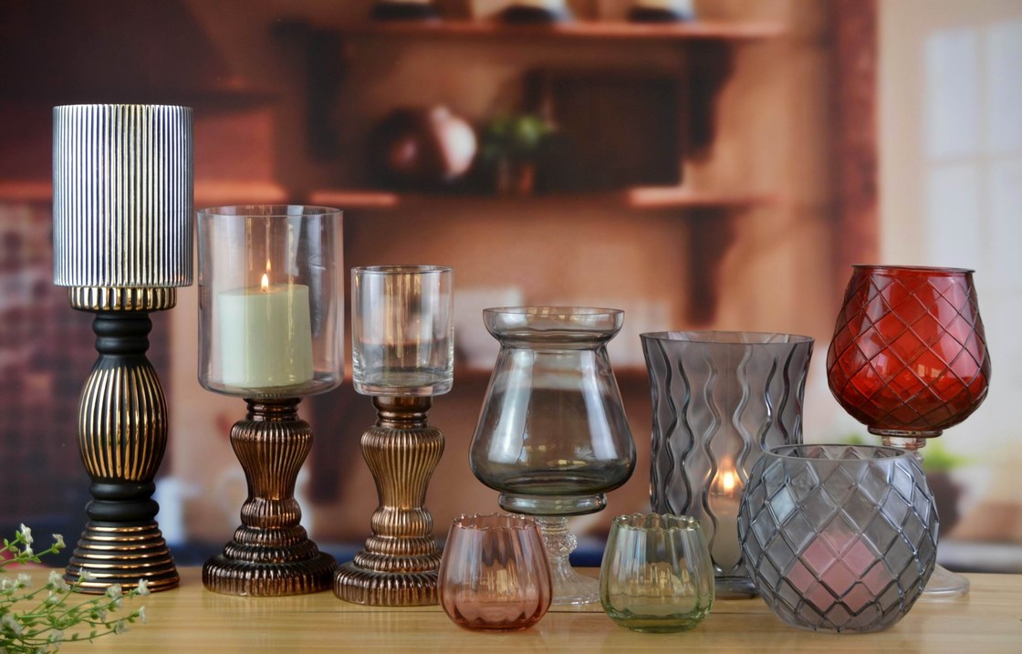 Kalite Handmade Ancient Pillar Candle Holders With Silver Foot Fabrika