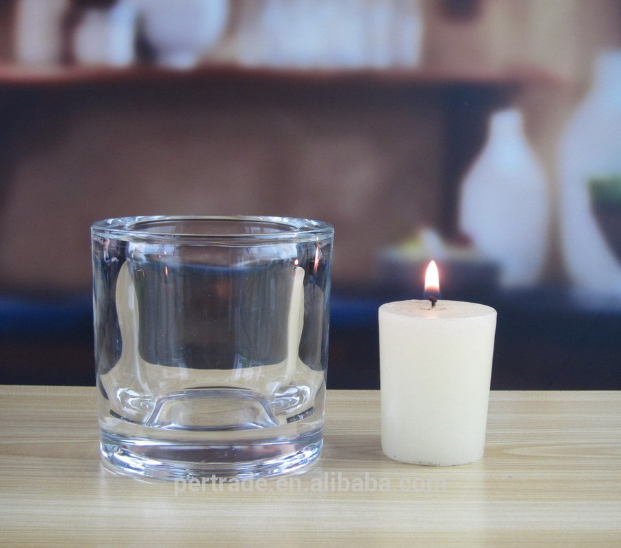 Kalite Thick Wall Glass Cylinder Candle Holders For Table Decoration Fabrika