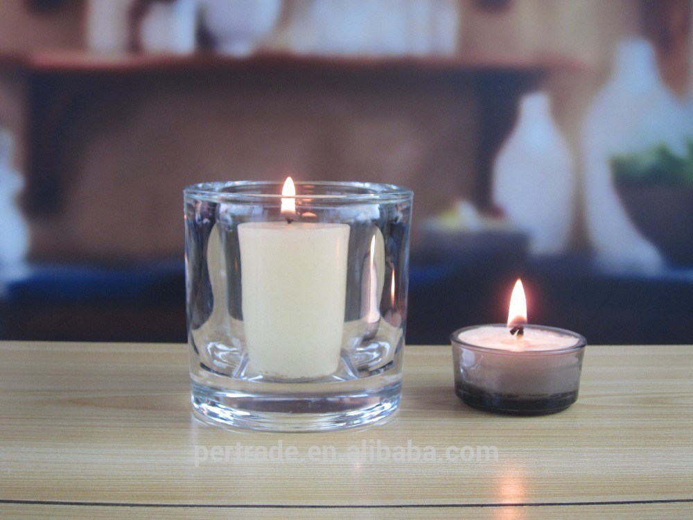 Kalite Thick Wall Glass Cylinder Candle Holders For Table Decoration Fabrika
