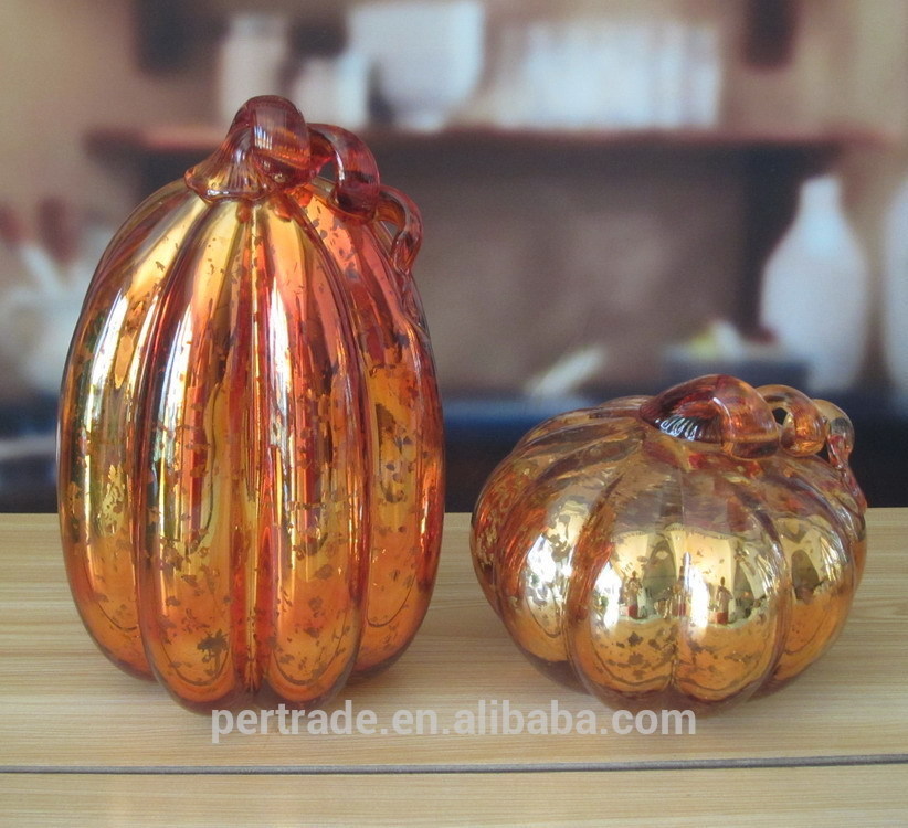 Kalite Pumpkin Lantern Antique Glass Candle Holders For Halloween Fabrika