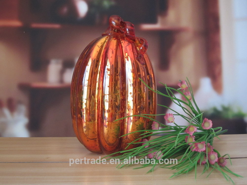 Kalite Pumpkin Lantern Antique Glass Candle Holders For Halloween Fabrika