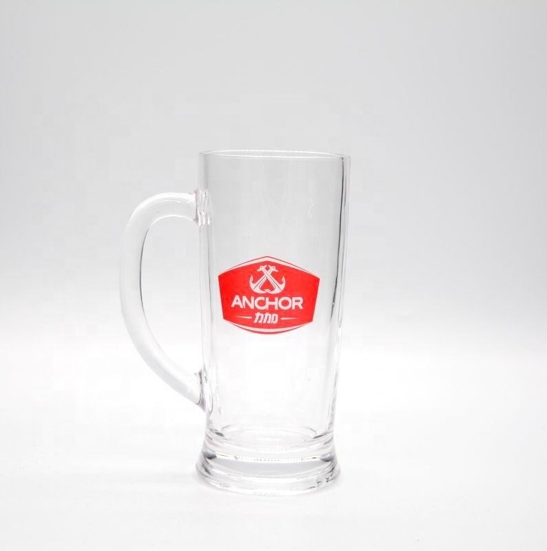 Kalite Promotion Branded 21 Oz Beer Glass Stein With Color Decal Fabrika