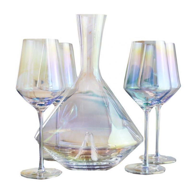 Kalite Hand Blown Crystal Wine Glass Set Fabrika