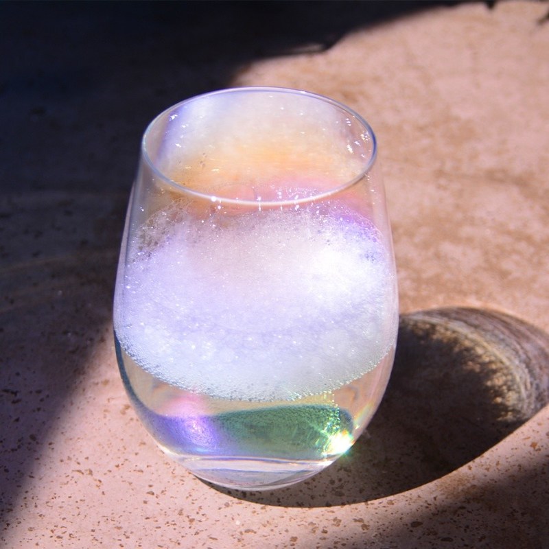 Kalite Ion Plated Rainbowl 16 Oz Stemless Wine Glass , Antique Crystal Wine Glasses Fabrika