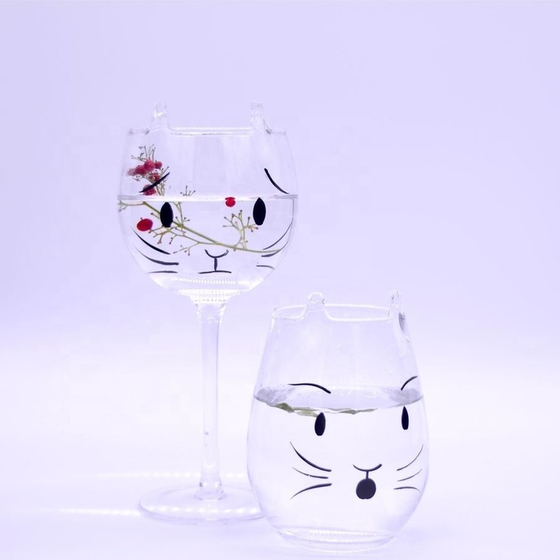 Kalite Cat Shaped 400ml Crystal Balloon 14 Oz Wine Glasses Fabrika