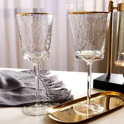 Kalite Hammer Texture Crystal Wine Glass In Triangle Shape Fabrika