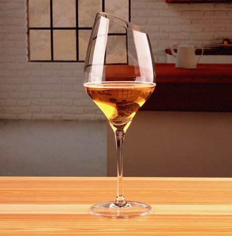 Kalite Customized Slanted Top Edge 450ml Fine Crystal Glasses Fabrika