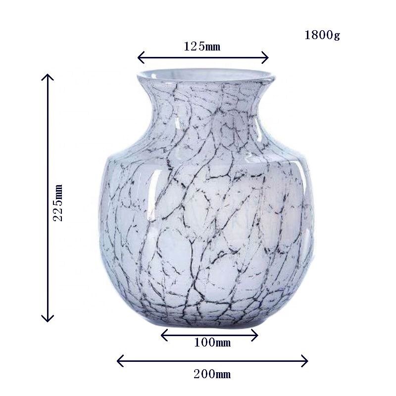 Kalite Marble Stripes Large Glass Vase Centerpieces Fabrika