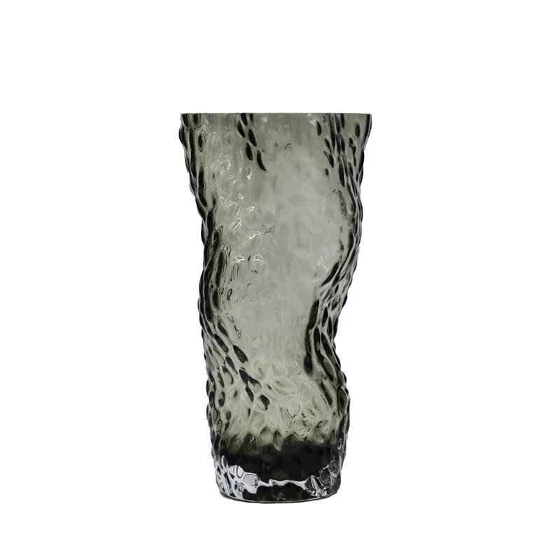 Kalite Tree Stump Shaped Customize Color Decorative Glass Vase Fabrika