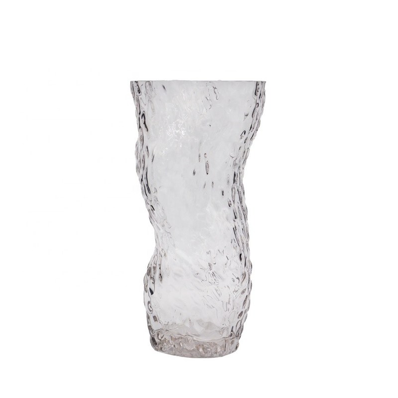 Kalite Tree Stump Shaped Customize Color Decorative Glass Vase Fabrika