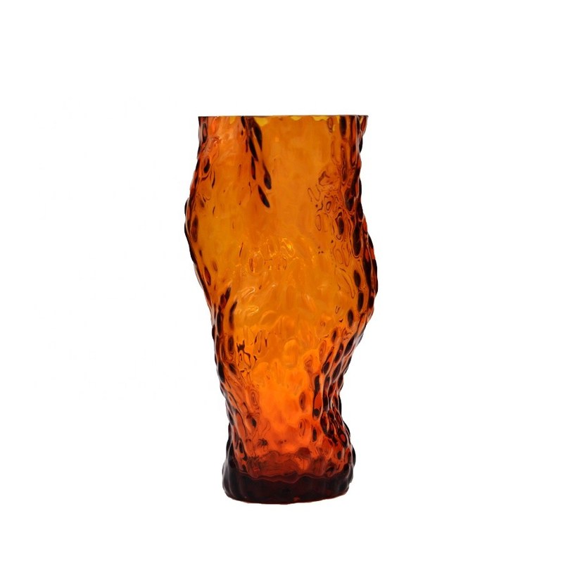 Kalite Tree Stump Shaped Customize Color Decorative Glass Vase Fabrika