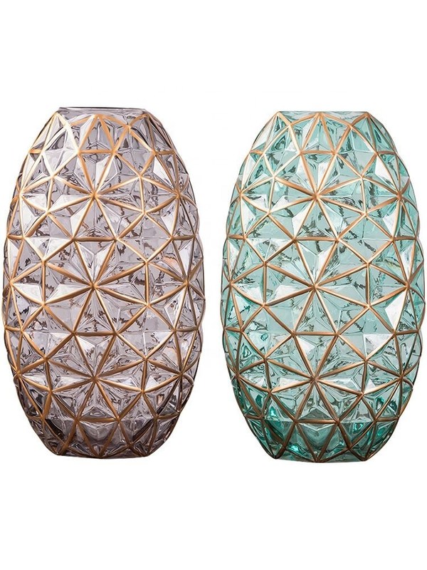 Kalite Creative Handpainted Decorative Glass Vase For Wedding Fabrika