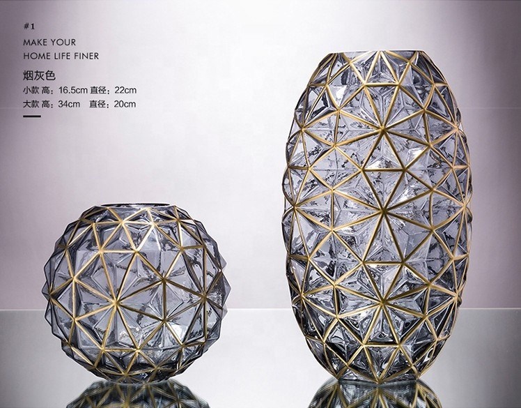 Kalite Creative Handpainted Decorative Glass Vase For Wedding Fabrika