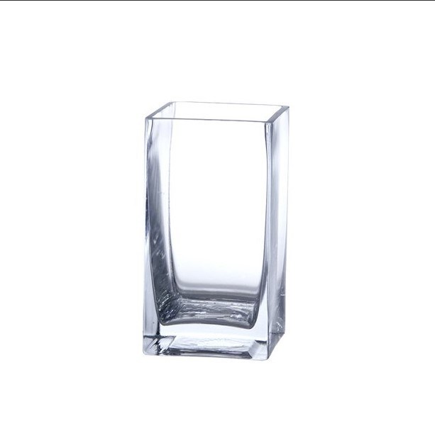 Kalite Handmade Square 8 Inch Glass Vase For Centerpieces Fabrika