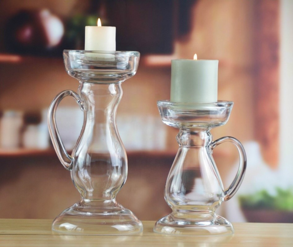 Kalite New Design Hand Blown Decorative Glass Vase With Handle Fabrika