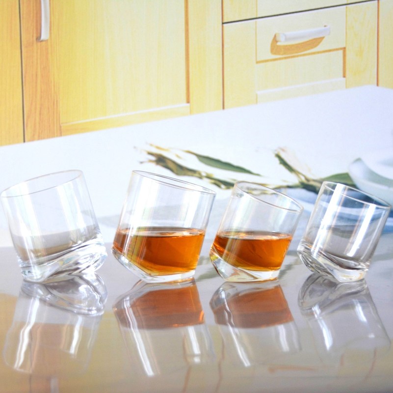 Kalite Lead Free Slanted Bottom Round Whiskey Tasting Glasses Fabrika