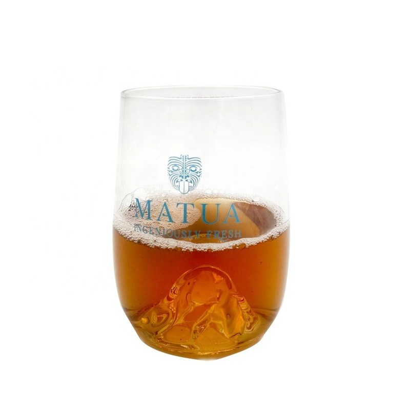 Kalite 14 Oz Whiskey Glasses With Creative Ice Montain Bottom Fabrika