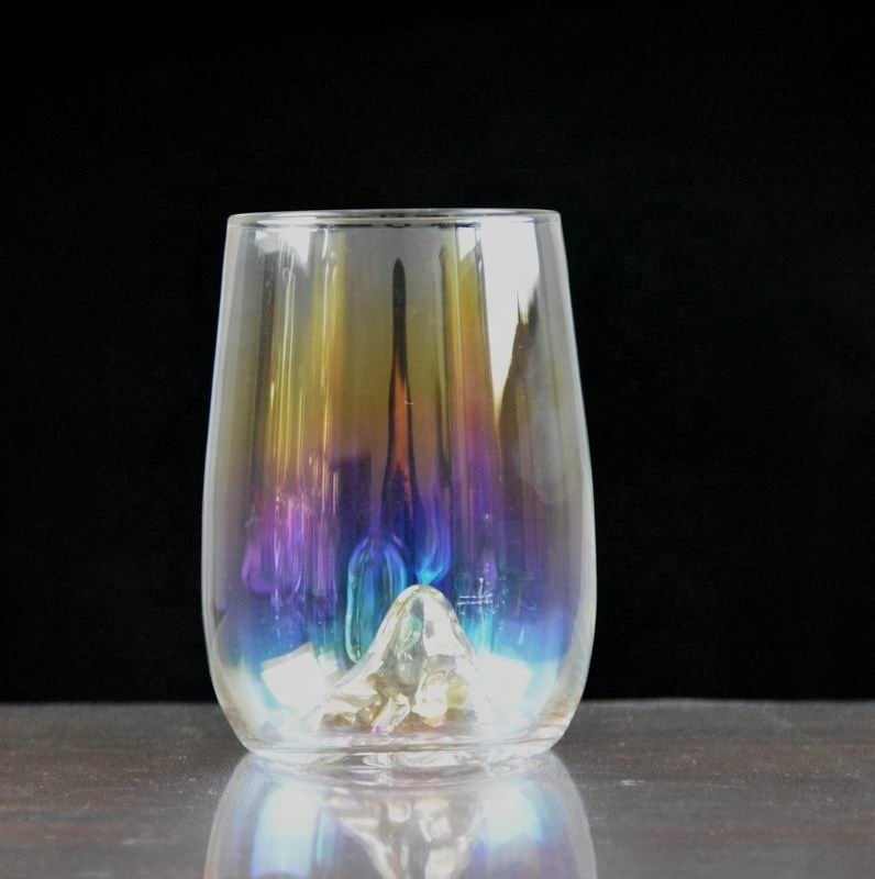 Kalite 14 Oz Whiskey Glasses With Creative Ice Montain Bottom Fabrika