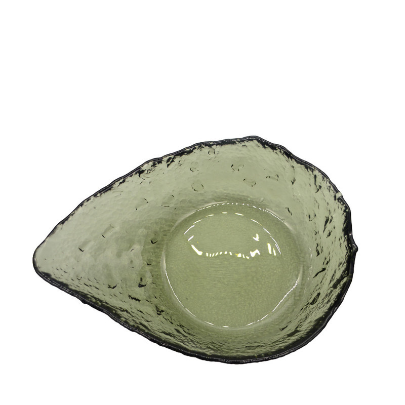 Kalite Exquisite Creative Water Drop Shape Glass Charger Plates Fabrika