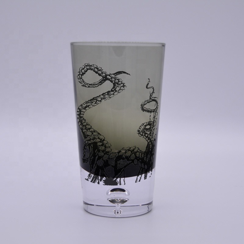 Kalite Grey Color Air Bubble Bottom Unique Cocktail Glasses . Bohemian Drinking Glasses Fabrika