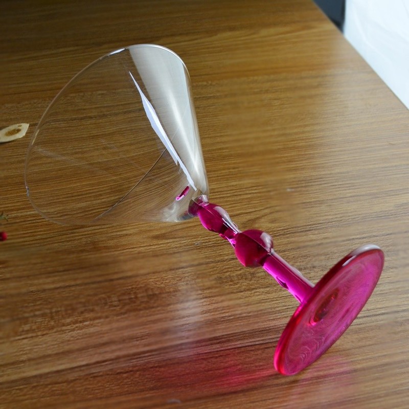 Kalite Pink Color  Flamingo Shaped Stem Cocktail Crystal Glasses Fabrika