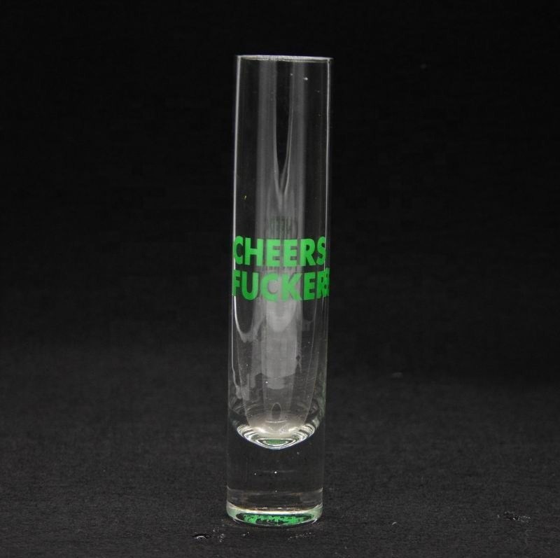 Kalite Long Sparkling Crystal Cocktail Glasses With Color Decal Fabrika