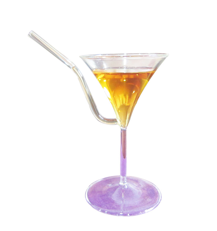 Kalite Borosilicate Vintage Cocktail Glasses With Straw Fabrika