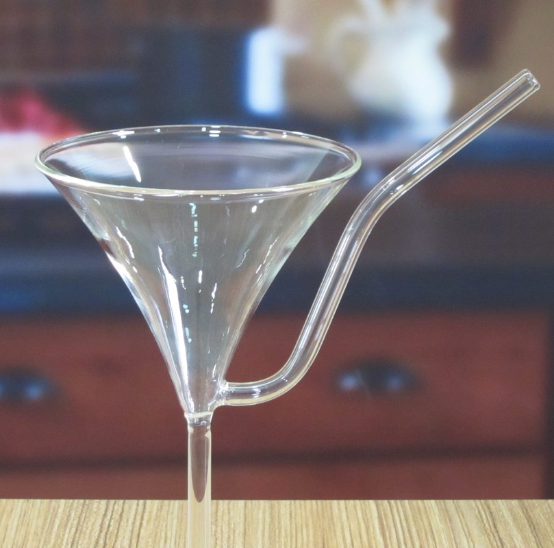 Kalite Borosilicate Vintage Cocktail Glasses With Straw Fabrika