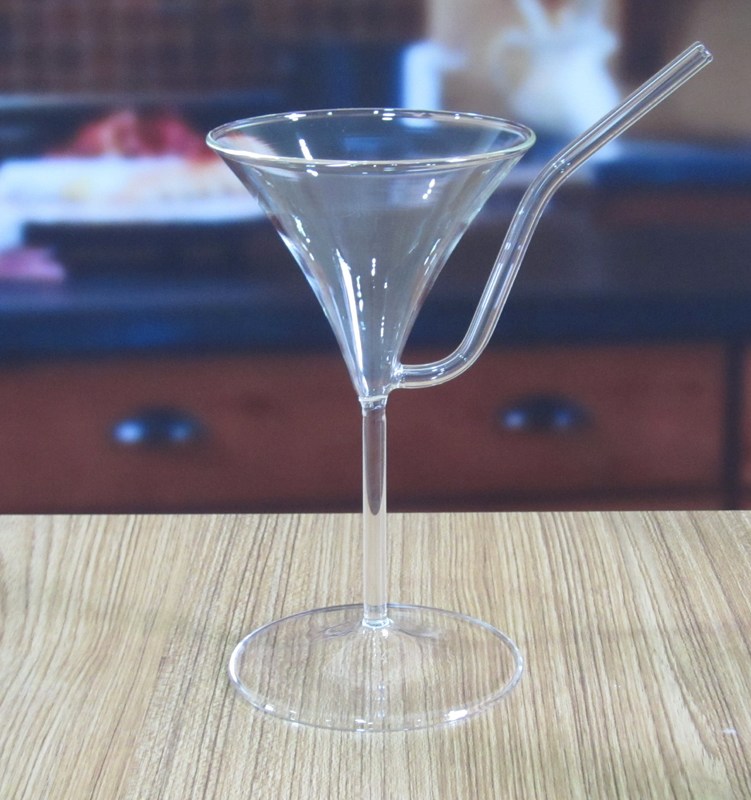 Kalite Borosilicate Vintage Cocktail Glasses With Straw Fabrika