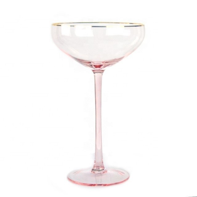 Kalite Pink Crystal Cocktail Glasses Fabrika