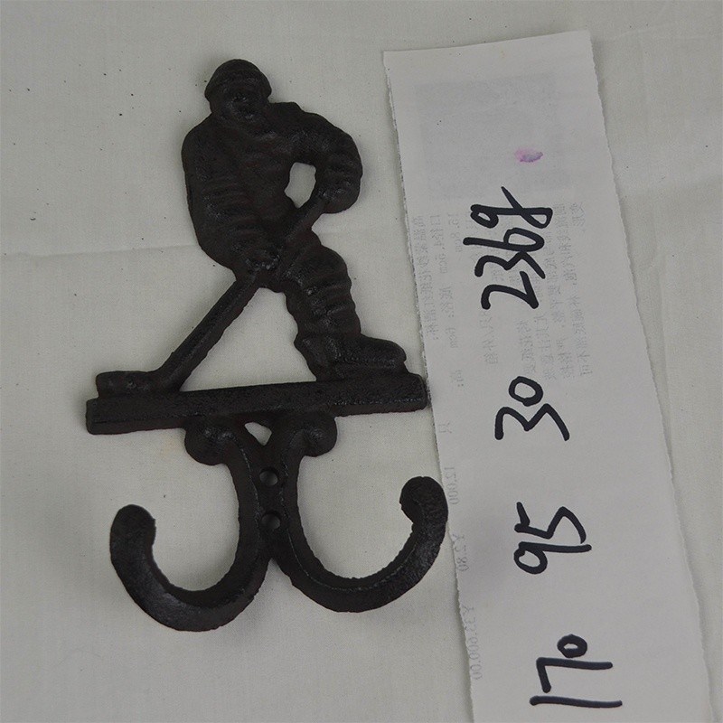 Kalite Ice Hockey Rustic Cast Iron Coat Hooks Cast Iron Crafts Fabrika