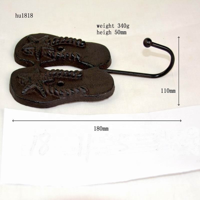Kalite Home Decoration Wrought Iron Coat Hooks Cast Iron Crafts Fabrika