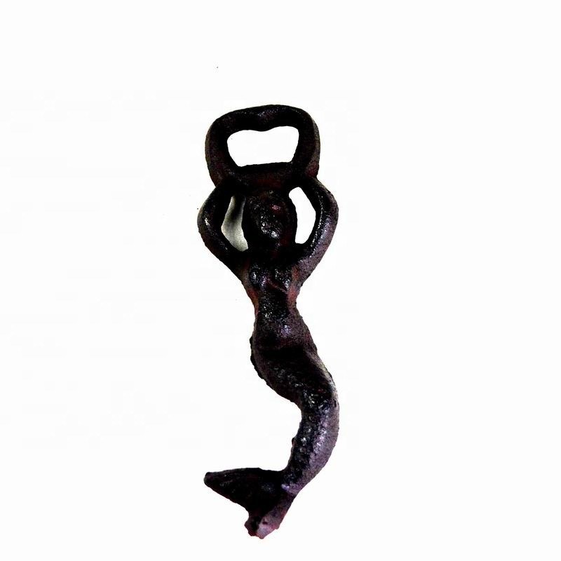 Kalite Customized Mermaid Cast Iron Wine Bottle Opener For Bar Fabrika