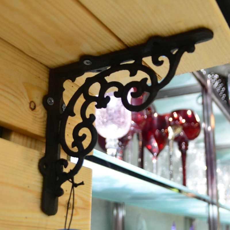 Kalite Vintage Classic Pattern Cast Iron Shelf Bracket For Shop Fabrika