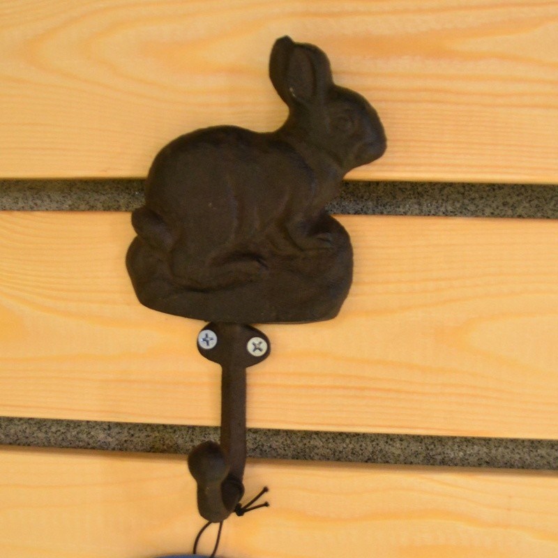 Kalite Antique Cute Rabbit Cast Iron Hat Hooks Cast Iron Crafts Fabrika