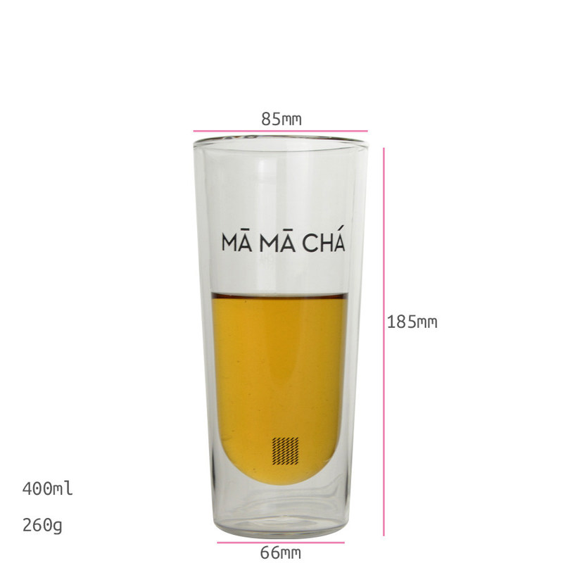Kalite Double Wall Heat Resistant Round Tall Tumbler Glass Fabrika