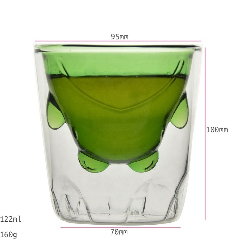 Kalite Green Borosilicate Double Layer Colored Drinking Glasses Fabrika