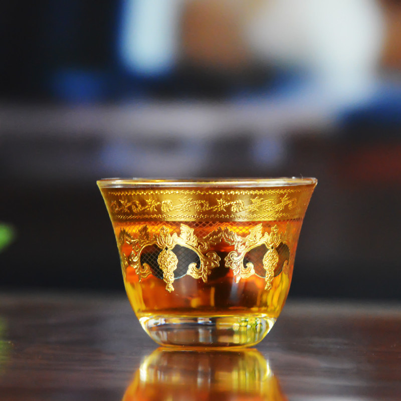 Kalite High End Luxury Gold Decal Decorated Tumbler Drinking Glasses Fabrika