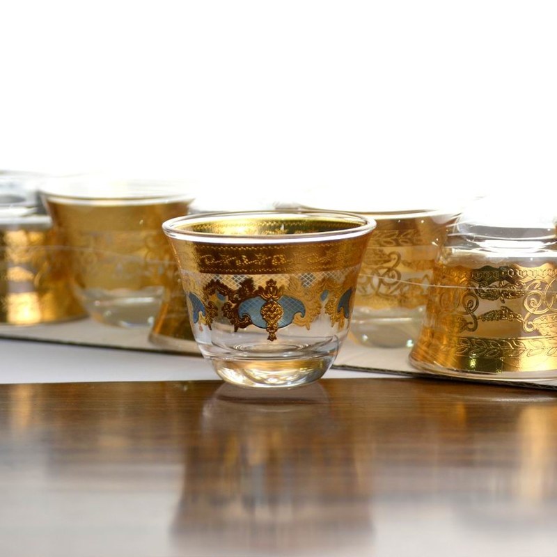 Kalite High End Luxury Gold Decal Decorated Tumbler Drinking Glasses Fabrika