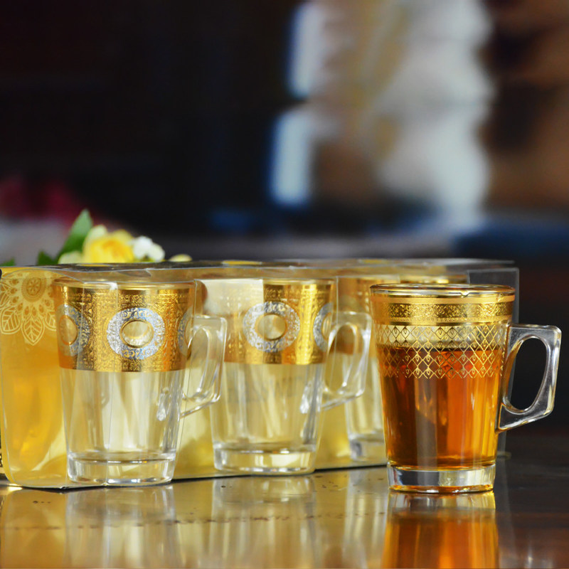 Kalite Golden Decorated Gold Decal Tumbler Drinking Glasses Fabrika