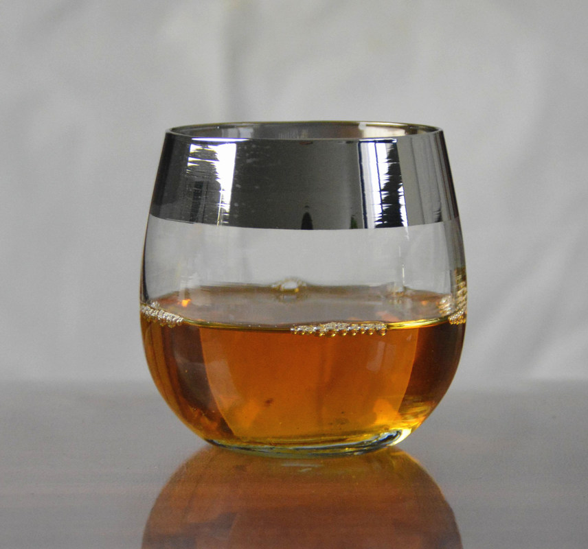 Kalite Silver Rim Ion Plated Platinum Tumbler Drinking Glasses Fabrika