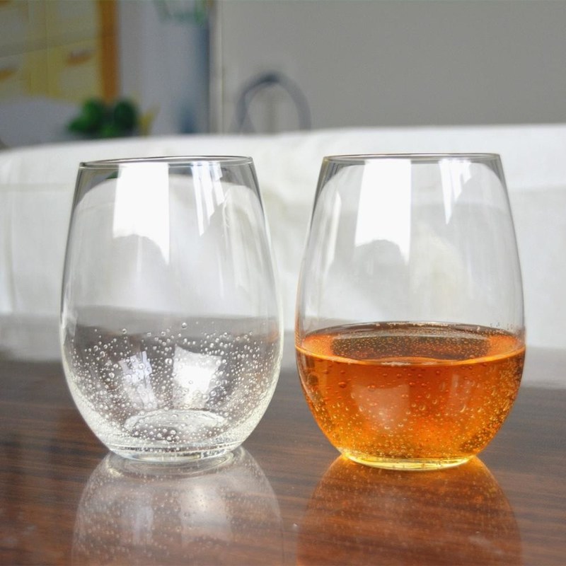 Kalite 500ml Transparent Stemless Whiskey Tumbler Glasses , Wine Glass Tumbler Fabrika
